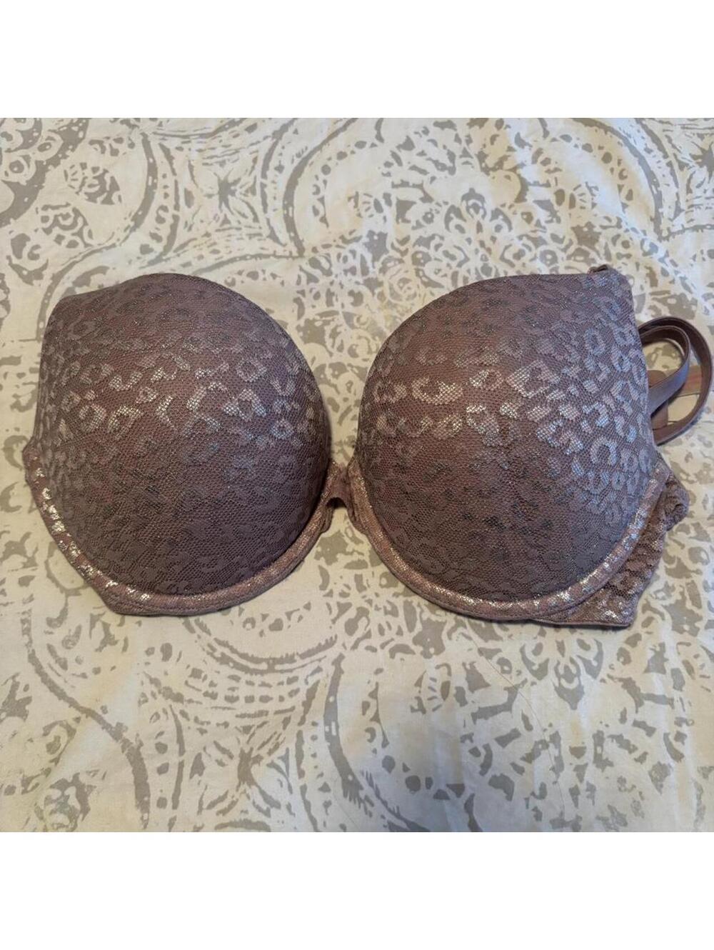 Victoria S Secret Women's Brown and Tan Bra